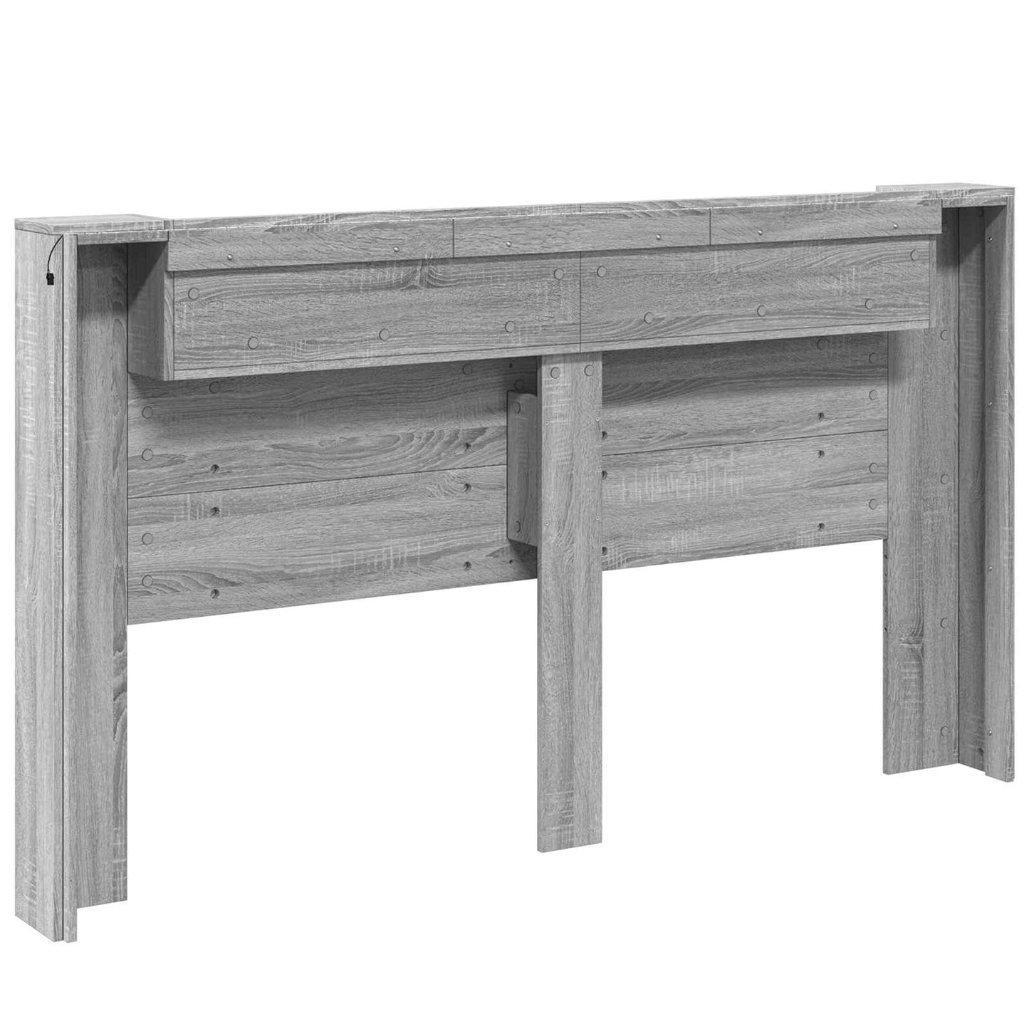 vidaXL Kopfteil Graues Sonoma 180 x 16,5 x 103,5 cm Holzwerkstoff