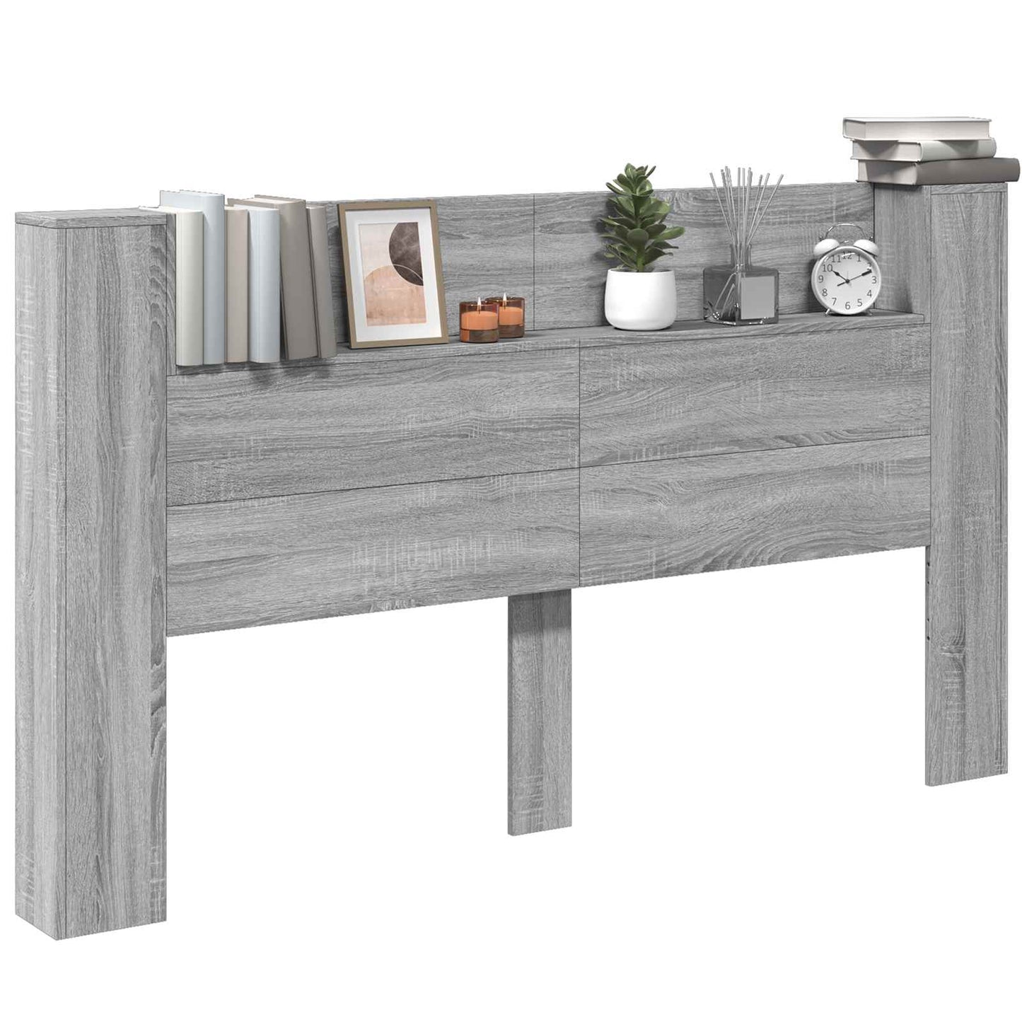 vidaXL Kopfteil Graues Sonoma 180 x 16,5 x 103,5 cm Holzwerkstoff