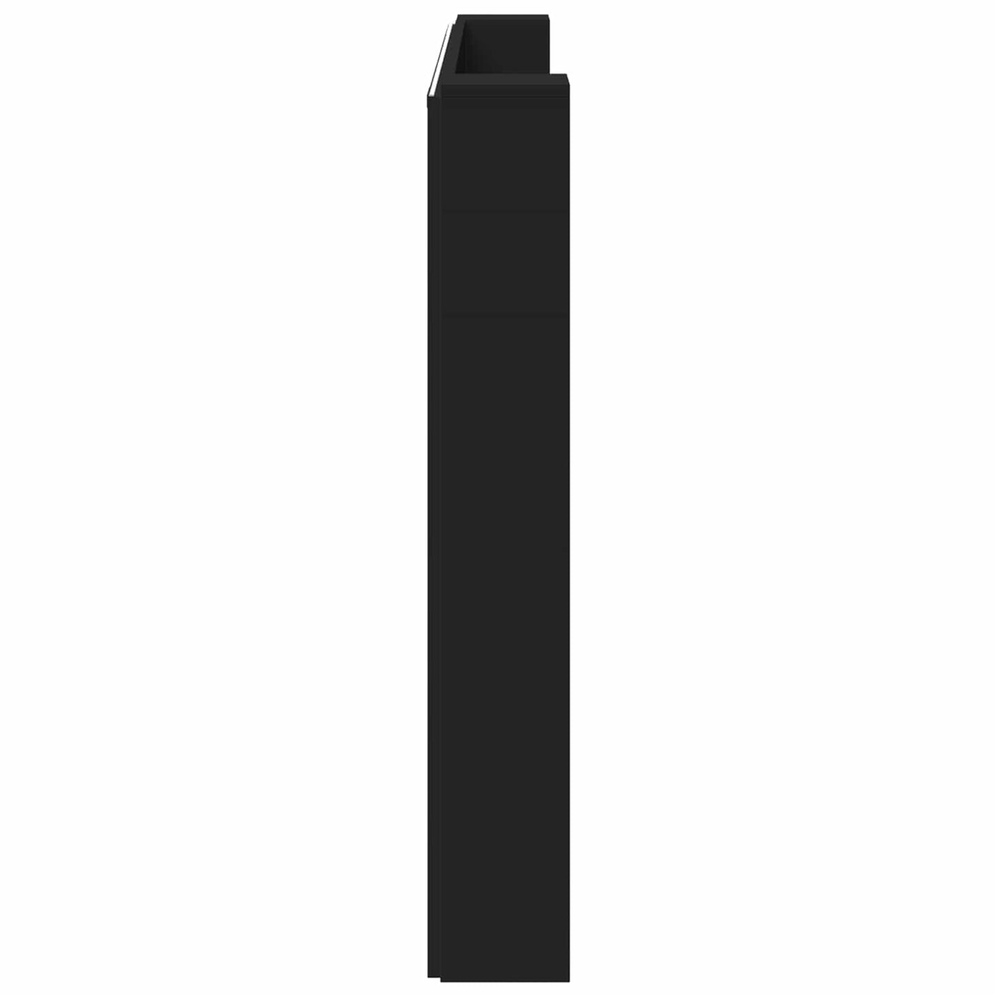 vidaXL Kopfteil mit Regal Schwarz 180 x 16,5 x 103,5 cm Holzwerkstoff
