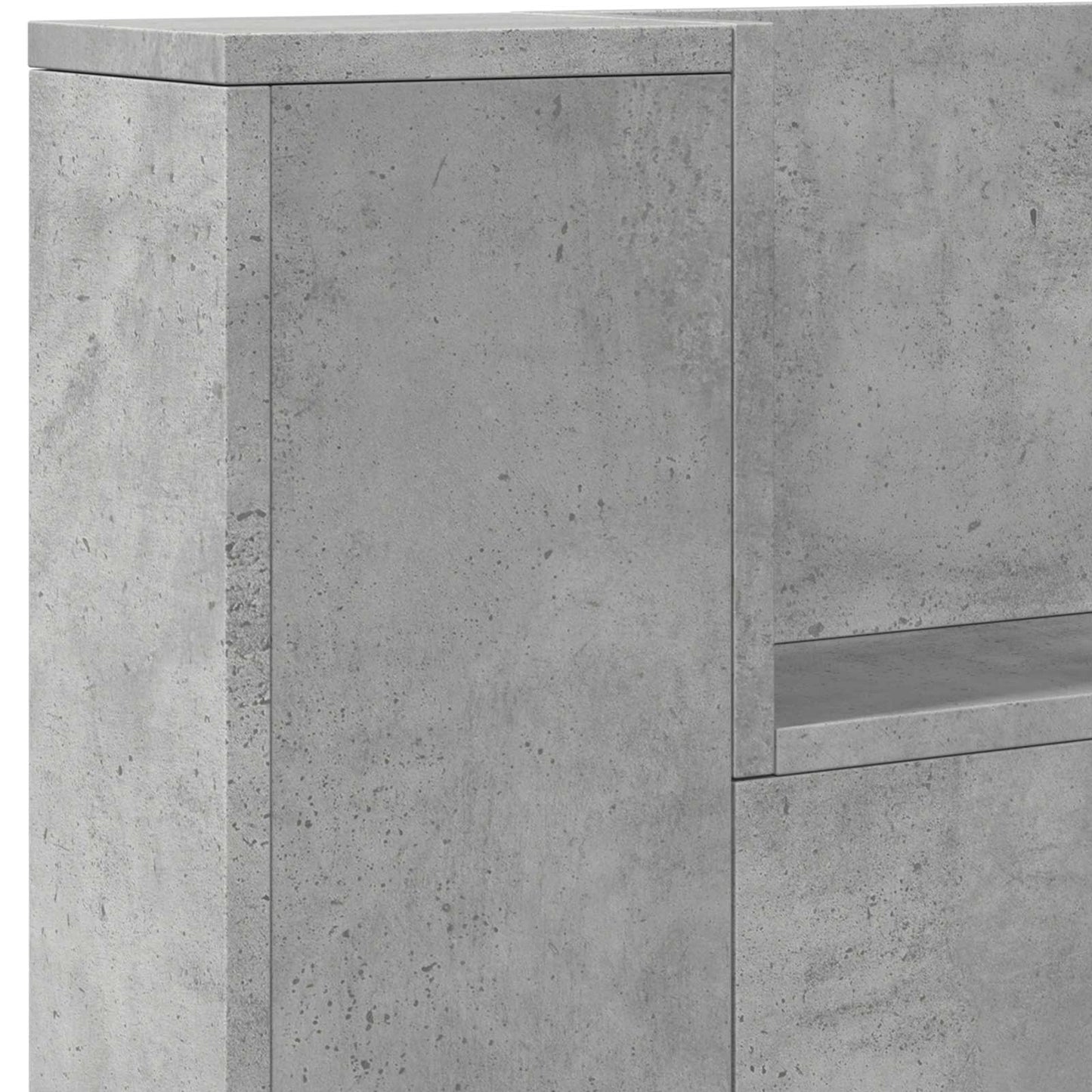 vidaXL Kopfteil Beton Grau 180 x 16,5 x 103,5 cm Holzwerkstoff