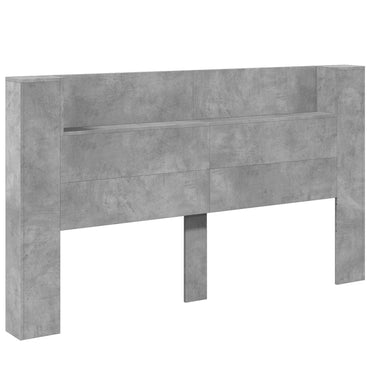 vidaXL Kopfteil Beton Grau 180 x 16,5 x 103,5 cm Holzwerkstoff