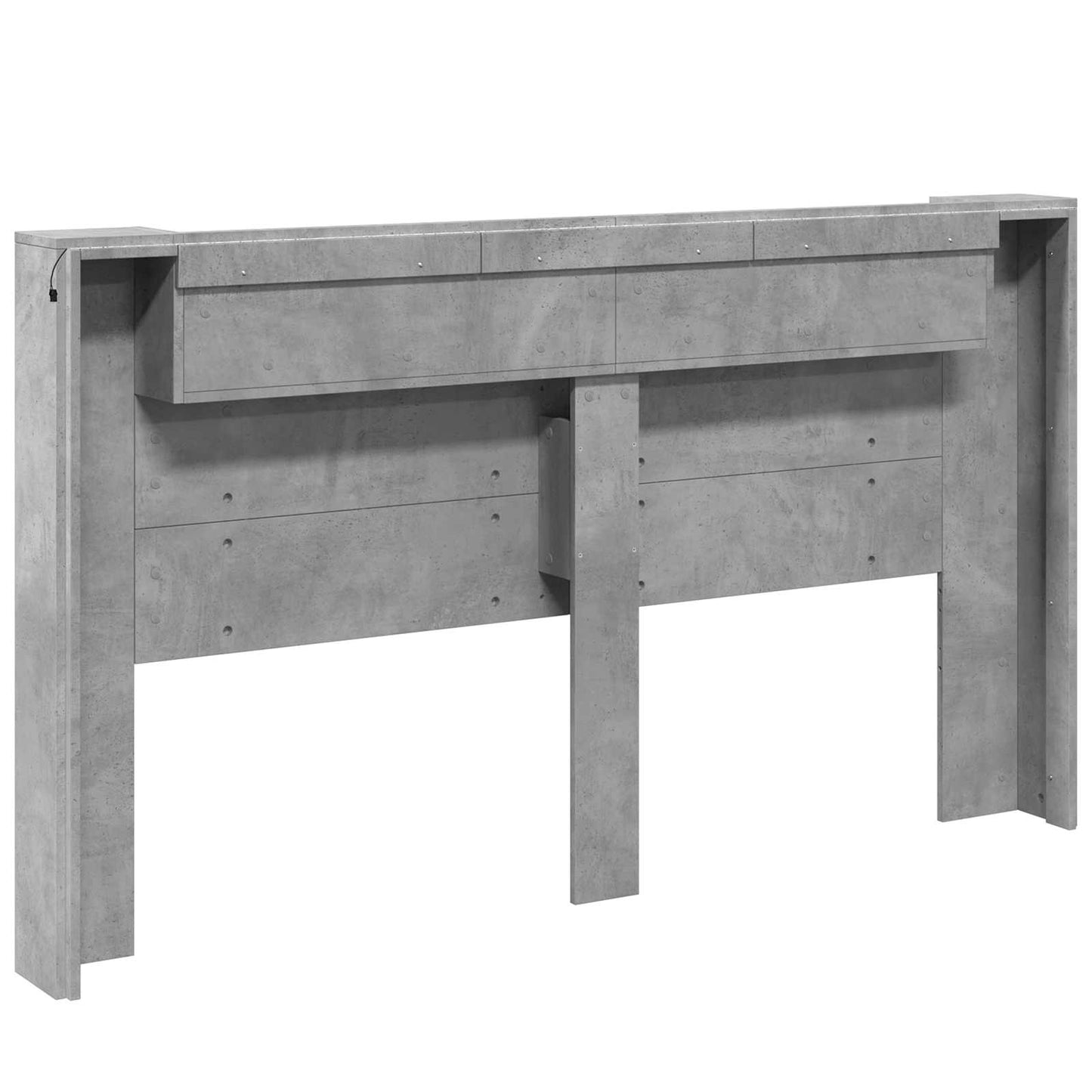 vidaXL Kopfteil Beton Grau 180 x 16,5 x 103,5 cm Holzwerkstoff