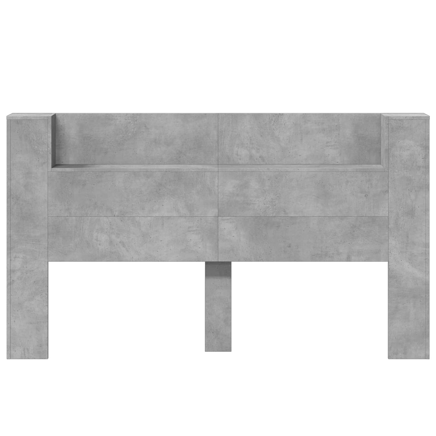 vidaXL Kopfteil Beton Grau 180 x 16,5 x 103,5 cm Holzwerkstoff