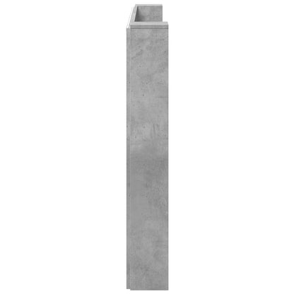 vidaXL Kopfteil Beton Grau 180 x 16,5 x 103,5 cm Holzwerkstoff