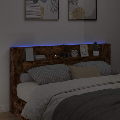 vidaXL Kopfteil Geräucherte Eiche 200 x 16,5 x 103,5 cm Holzwerkstoff