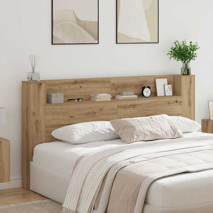 vidaXL Kopfteil Artisan-Eiche 200 x 15 x 103,5 cm Holzwerkstoff