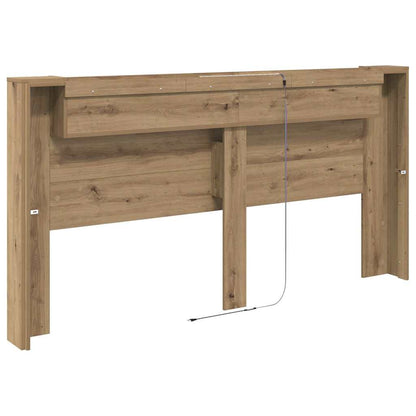 vidaXL Kopfteil Artisan-Eiche 200 x 15 x 103,5 cm Holzwerkstoff