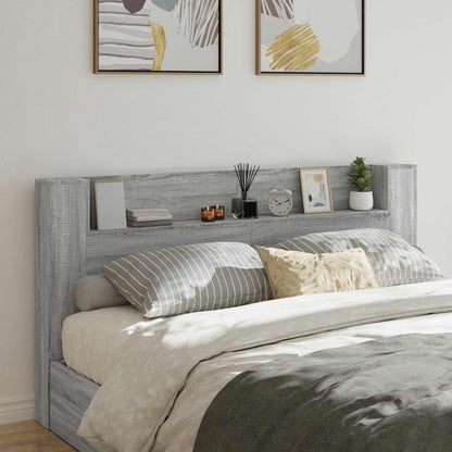 vidaXL Kopfteil Graues Sonoma 200 x 16,5 x 103,5 cm Holzwerkstoff