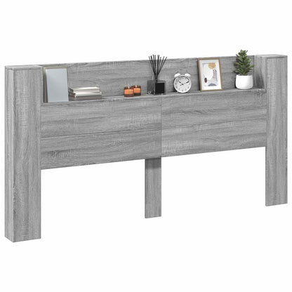 vidaXL Kopfteil Graues Sonoma 200 x 16,5 x 103,5 cm Holzwerkstoff