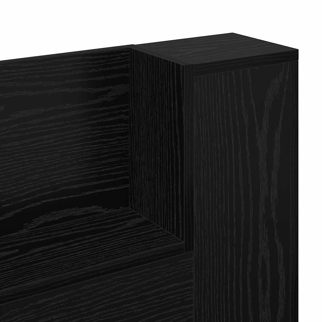 vidaXL Kopfteil Schwarz Eichen-Optik 200 x 15 x 103,5 cm Holzwerkstoff