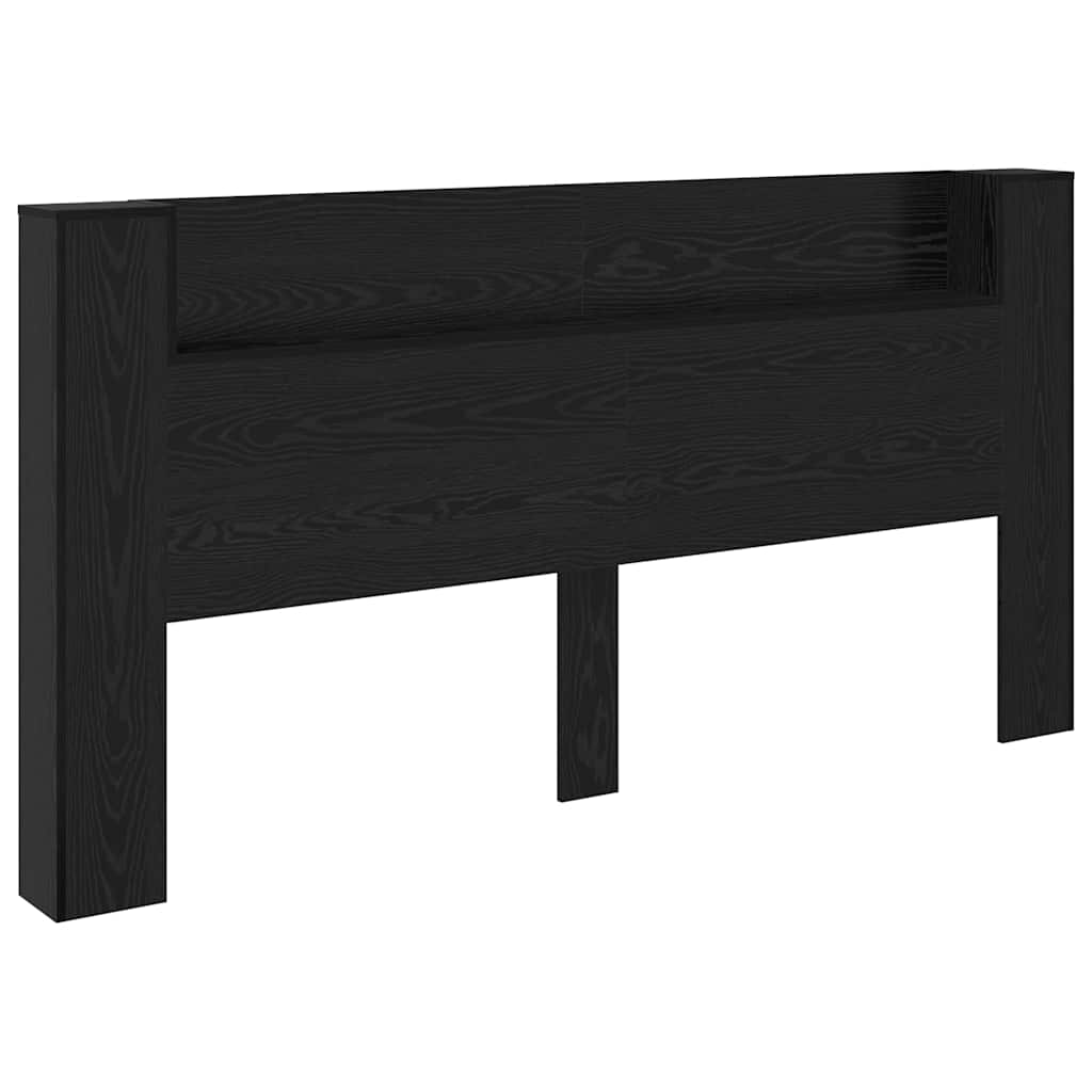 vidaXL Kopfteil Schwarz Eichen-Optik 200 x 15 x 103,5 cm Holzwerkstoff