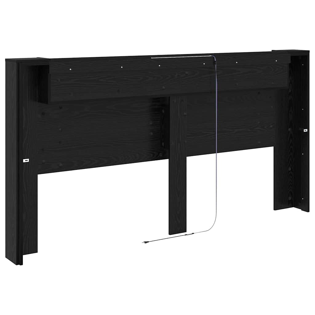 vidaXL Kopfteil Schwarz Eichen-Optik 200 x 15 x 103,5 cm Holzwerkstoff