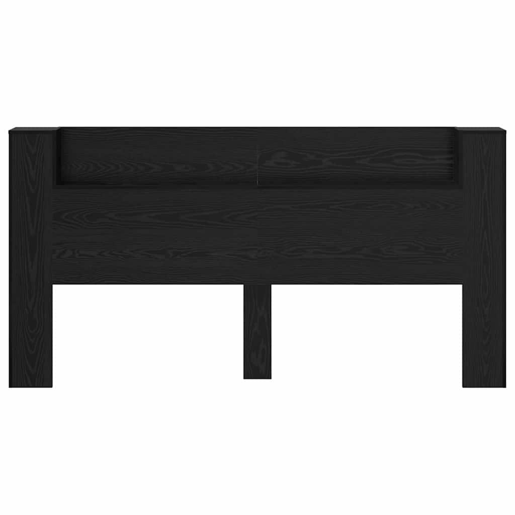 vidaXL Kopfteil Schwarz Eichen-Optik 200 x 15 x 103,5 cm Holzwerkstoff