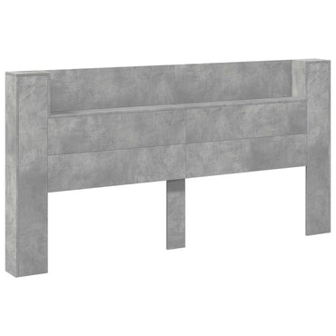 vidaXL Kopfteil Beton Grau 200 x 16,5 x 103,5 cm Holzwerkstoff