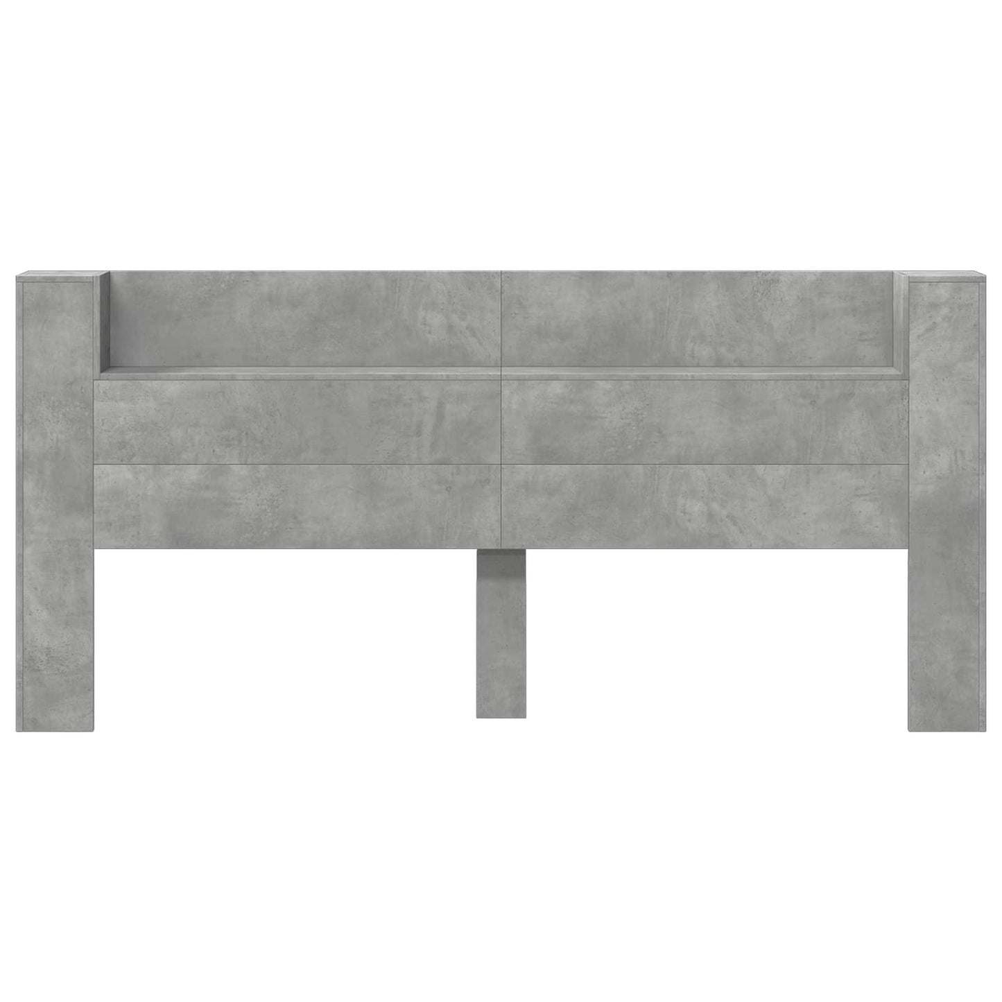Kopfteil Beton Grau 200 x 16,5 x 103,5 cm Holzwerkstoff