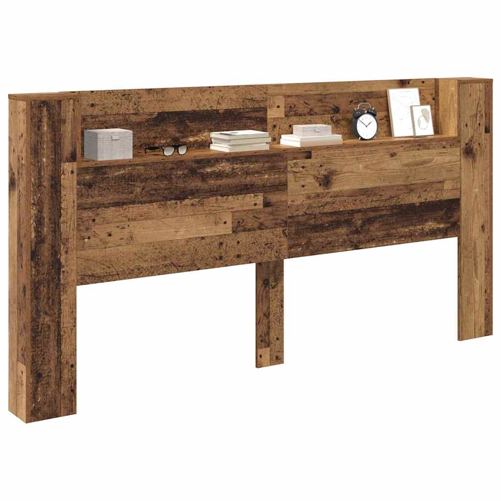 Kopfteil mit Regal Altholz 200 x 15 x 103,5 cm Holzwerkstoff