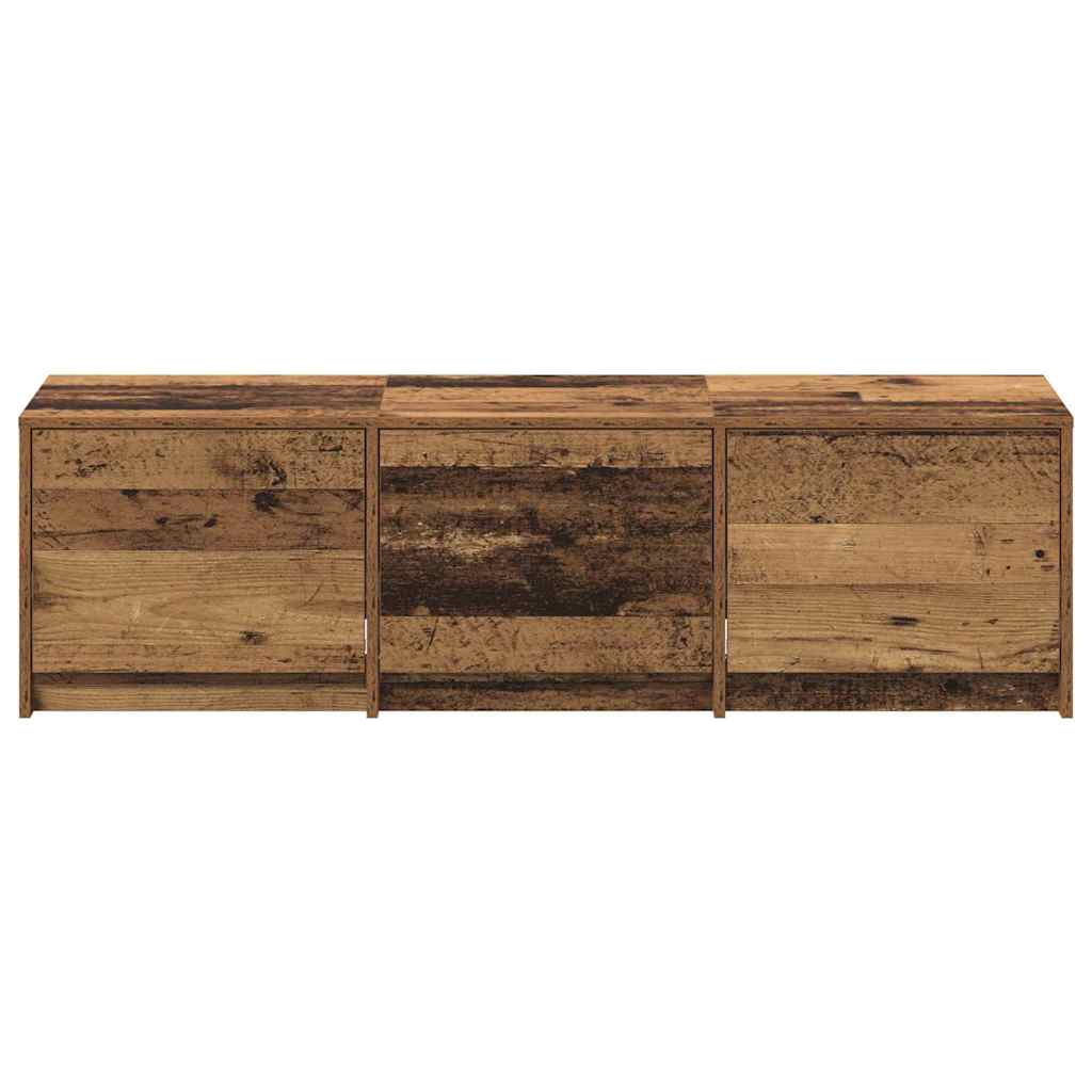 vidaXL TV Schrank mit LEDs Altholz 140 x 34 x 40 cm Holzwerkstoff