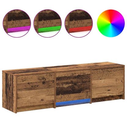 vidaXL TV Schrank mit LEDs Altholz 140 x 34 x 40 cm Holzwerkstoff