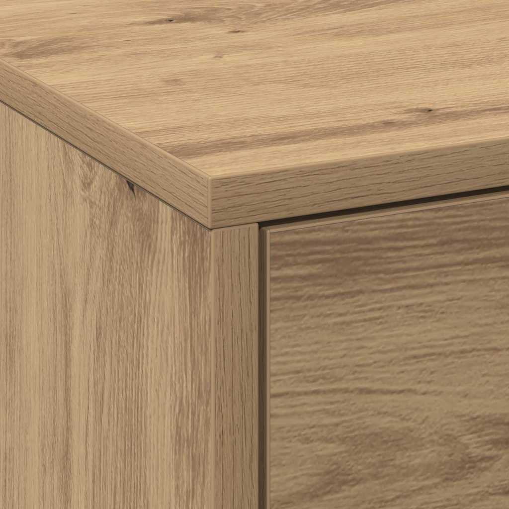 vidaXL TV Schrank mit LEDs Kunsthandwerk Eiche 140 x 34 x 40 cm