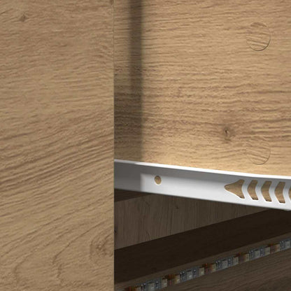 vidaXL TV Schrank mit LEDs Kunsthandwerk Eiche 140 x 34 x 40 cm
