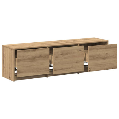 vidaXL TV Schrank mit LEDs Kunsthandwerk Eiche 140 x 34 x 40 cm