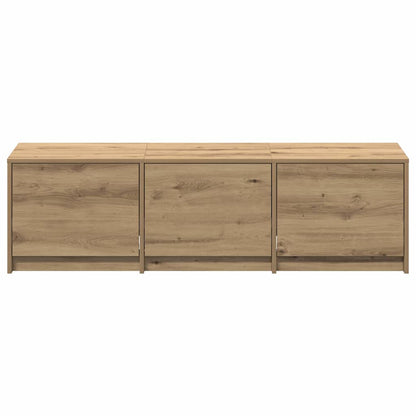 vidaXL TV Schrank mit LEDs Kunsthandwerk Eiche 140 x 34 x 40 cm