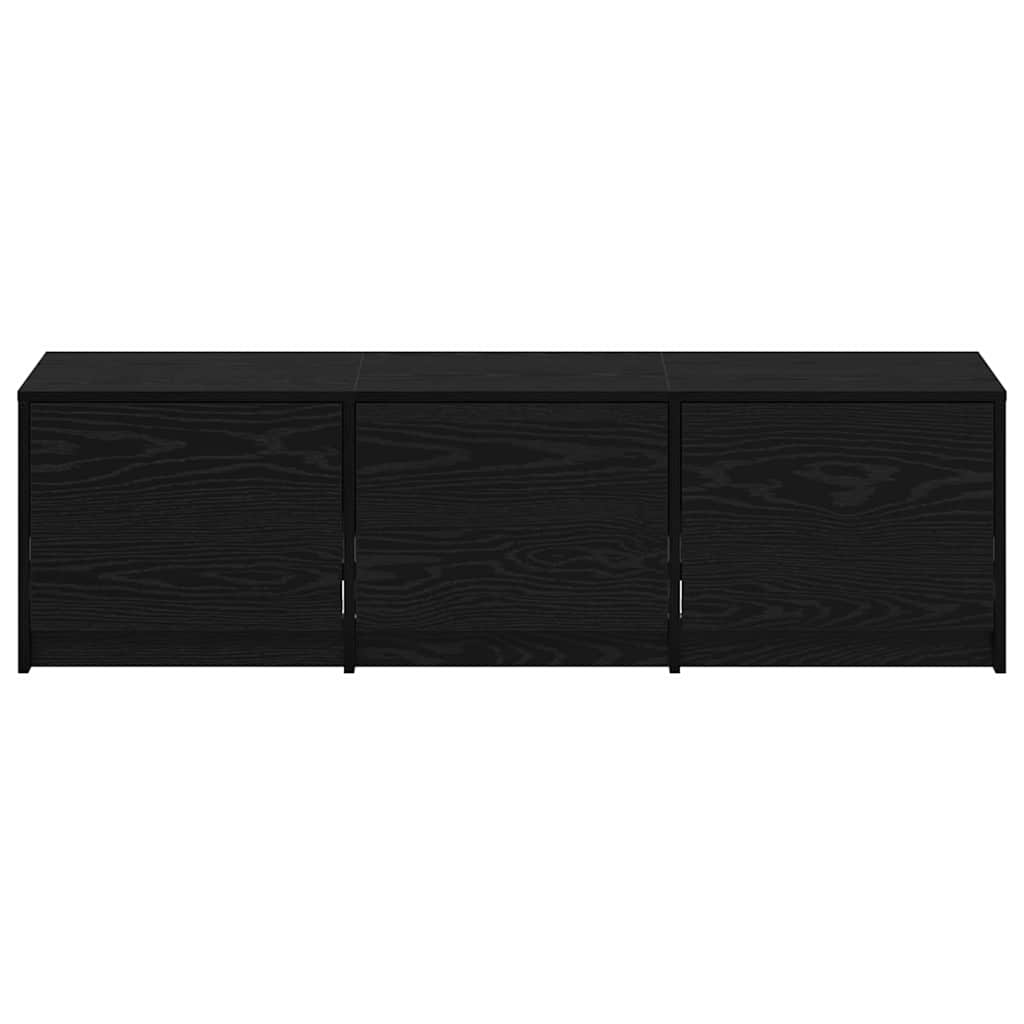Fernsehschrank mit LED Schwarze Eiche 140 x 34 x 40 cm