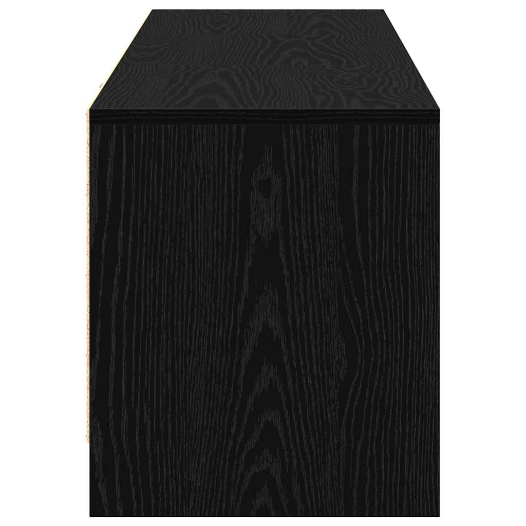 Fernsehschrank mit LED Schwarze Eiche 140 x 34 x 40 cm