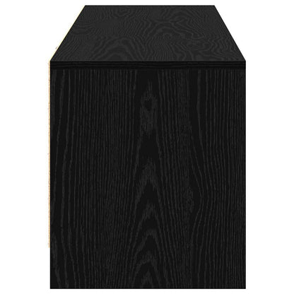 Fernsehschrank mit LED Schwarze Eiche 140 x 34 x 40 cm