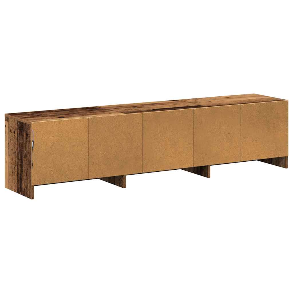 vidaXL TV Schrank mit LEDs Altholz 162 x 34 x 40 cm Holzwerkstoff
