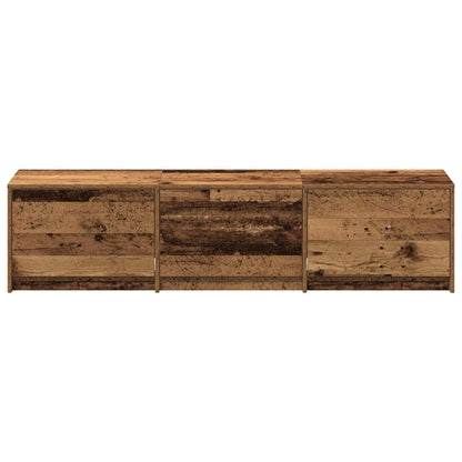 vidaXL TV Schrank mit LEDs Altholz 162 x 34 x 40 cm Holzwerkstoff