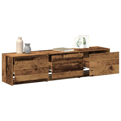 vidaXL TV Schrank mit LEDs Altholz 162 x 34 x 40 cm Holzwerkstoff