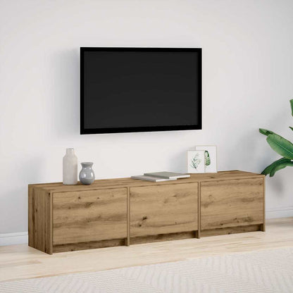 vidaXL TV Schrank mit LEDs Kunsthandwerk Eiche 162 x 34 x 40 cm