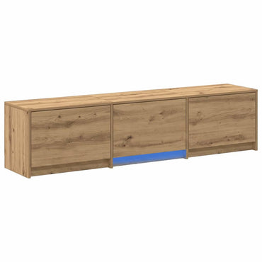 vidaXL TV Schrank mit LEDs Kunsthandwerk Eiche 162 x 34 x 40 cm