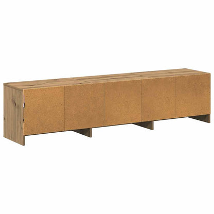 vidaXL TV Schrank mit LEDs Kunsthandwerk Eiche 162 x 34 x 40 cm