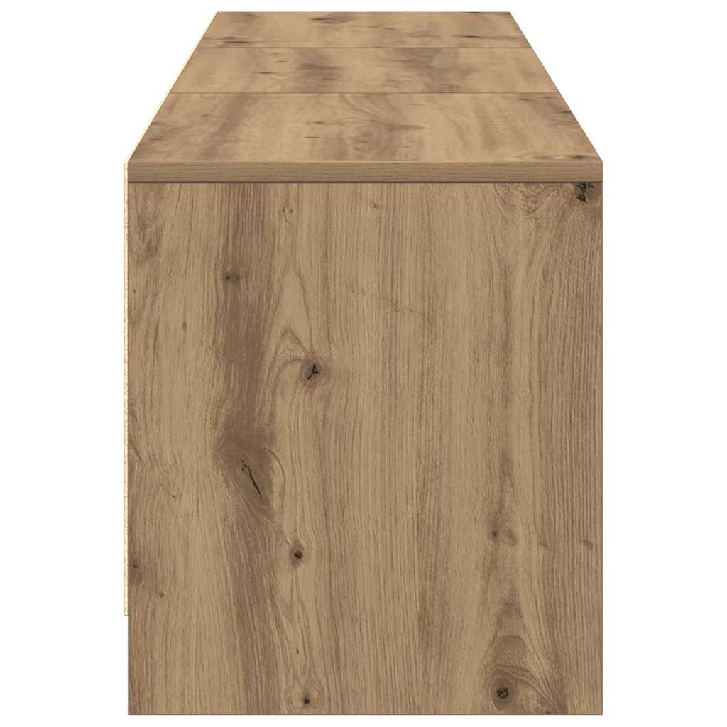 vidaXL TV Schrank mit LEDs Kunsthandwerk Eiche 162 x 34 x 40 cm