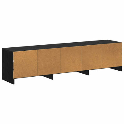 Fernsehschrank mit LED Schwarze Eiche 165 x 34 x 40 cm