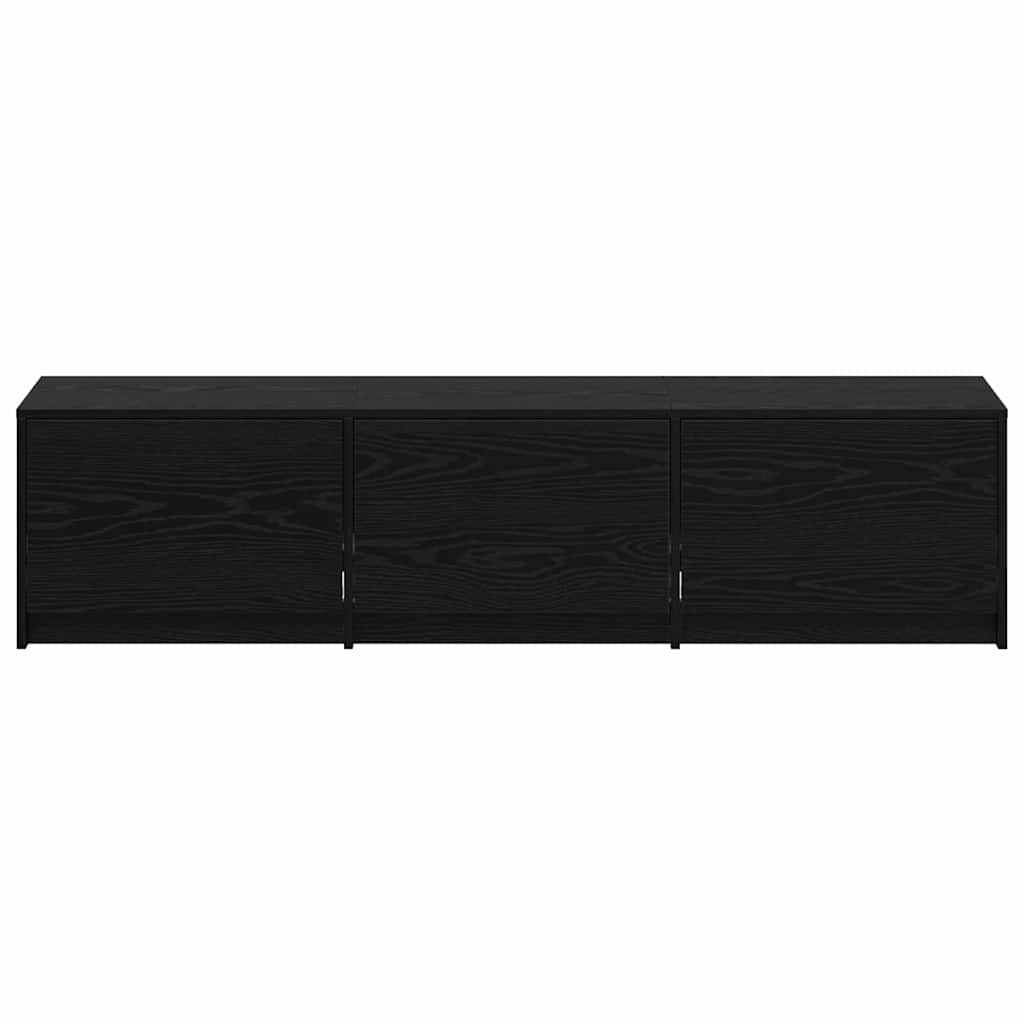 Fernsehschrank mit LED Schwarze Eiche 165 x 34 x 40 cm