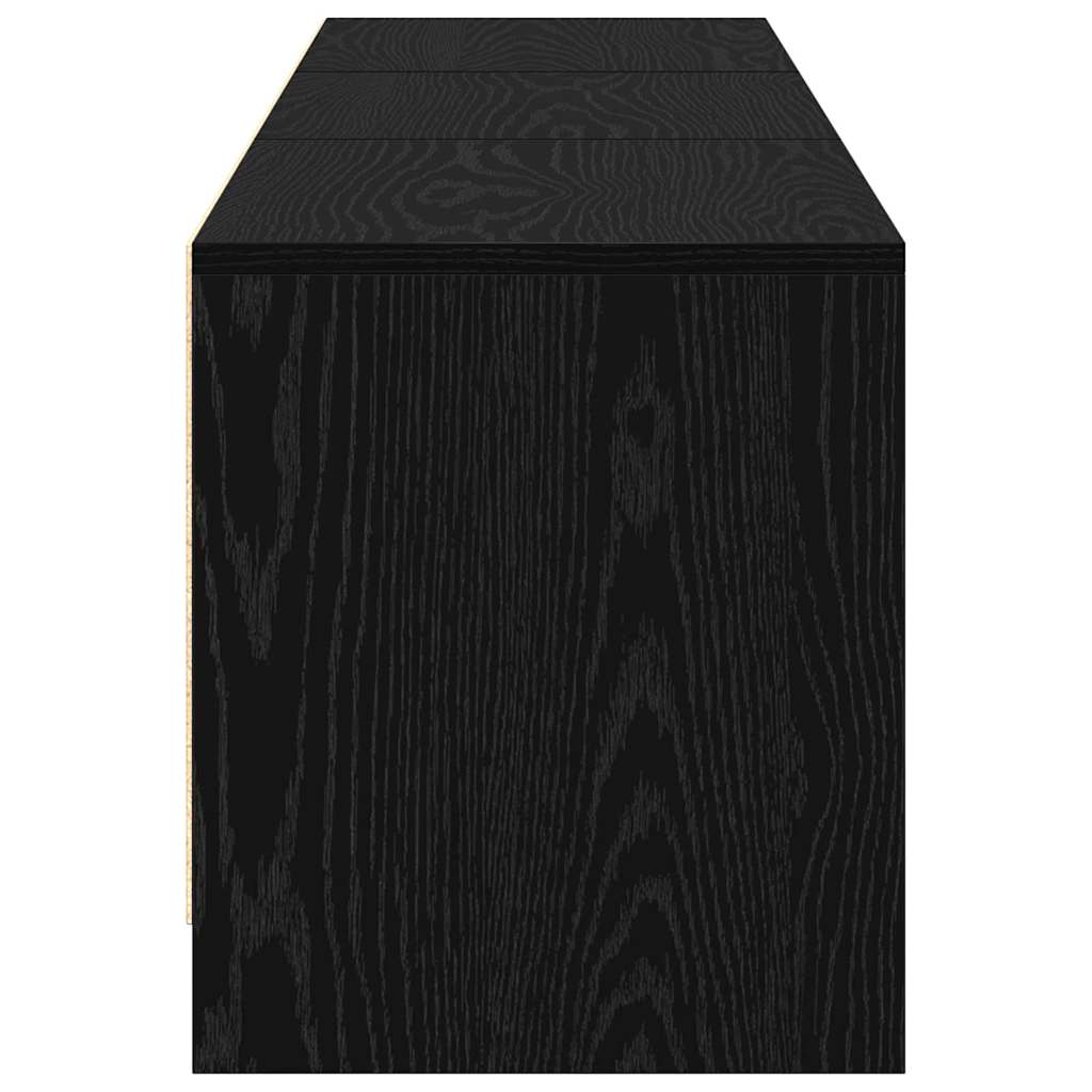 Fernsehschrank mit LED Schwarze Eiche 165 x 34 x 40 cm