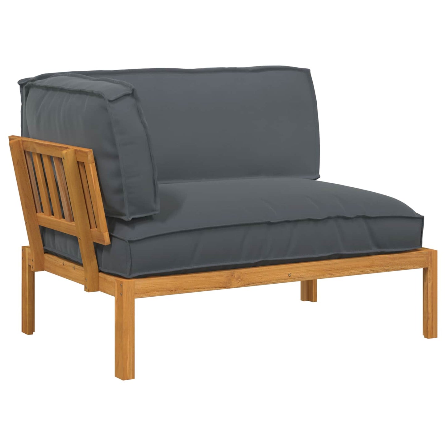 vidaXL Sofa Set Uni Anthrazit 132 x 92 x 69 cm Massivholz Akazie