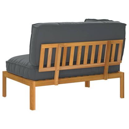 vidaXL Sofa Set Uni Anthrazit 132 x 92 x 69 cm Massivholz Akazie