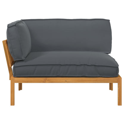 vidaXL Sofa Set Uni Anthrazit 132 x 92 x 69 cm Massivholz Akazie
