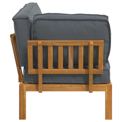 vidaXL Sofa Set Uni Anthrazit 132 x 92 x 69 cm Massivholz Akazie