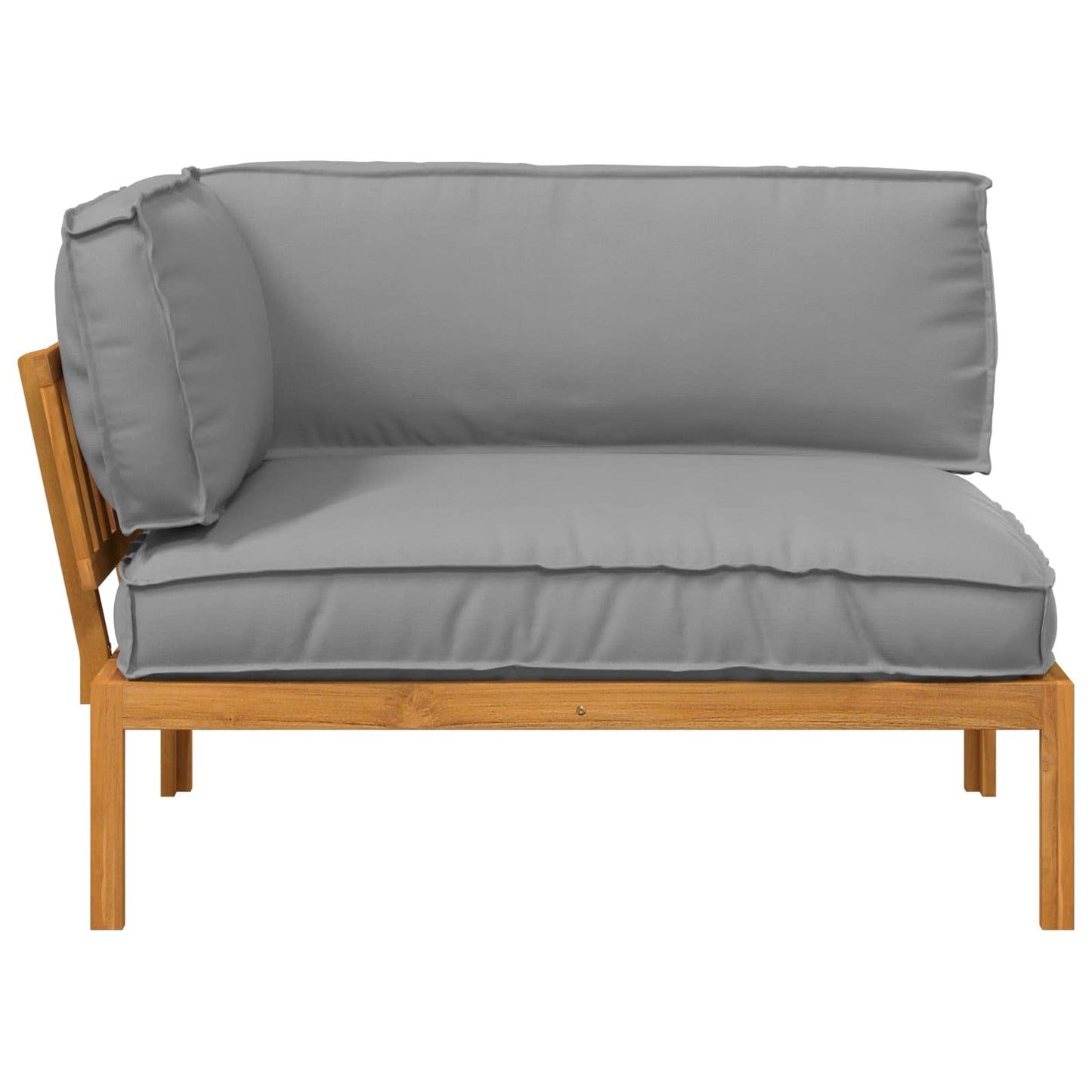 vidaXL Sofa Set mit Kissen Uni Grau 132 x 92 x 69 cm Massivholz Akazie