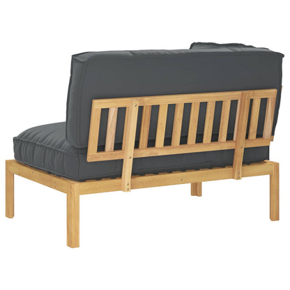 vidaXL Sofa Set Uni Anthrazit 132 x 92 x 69 cm Massivholz Akazie