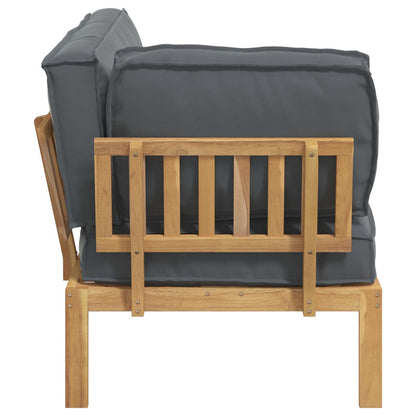 vidaXL Sofa Set Uni Anthrazit 132 x 92 x 69 cm Massivholz Akazie