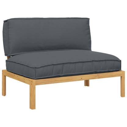 vidaXL Ensemble de canapés Uni anthracite 120 x 92 x 69 cm Bois d'acacia massif