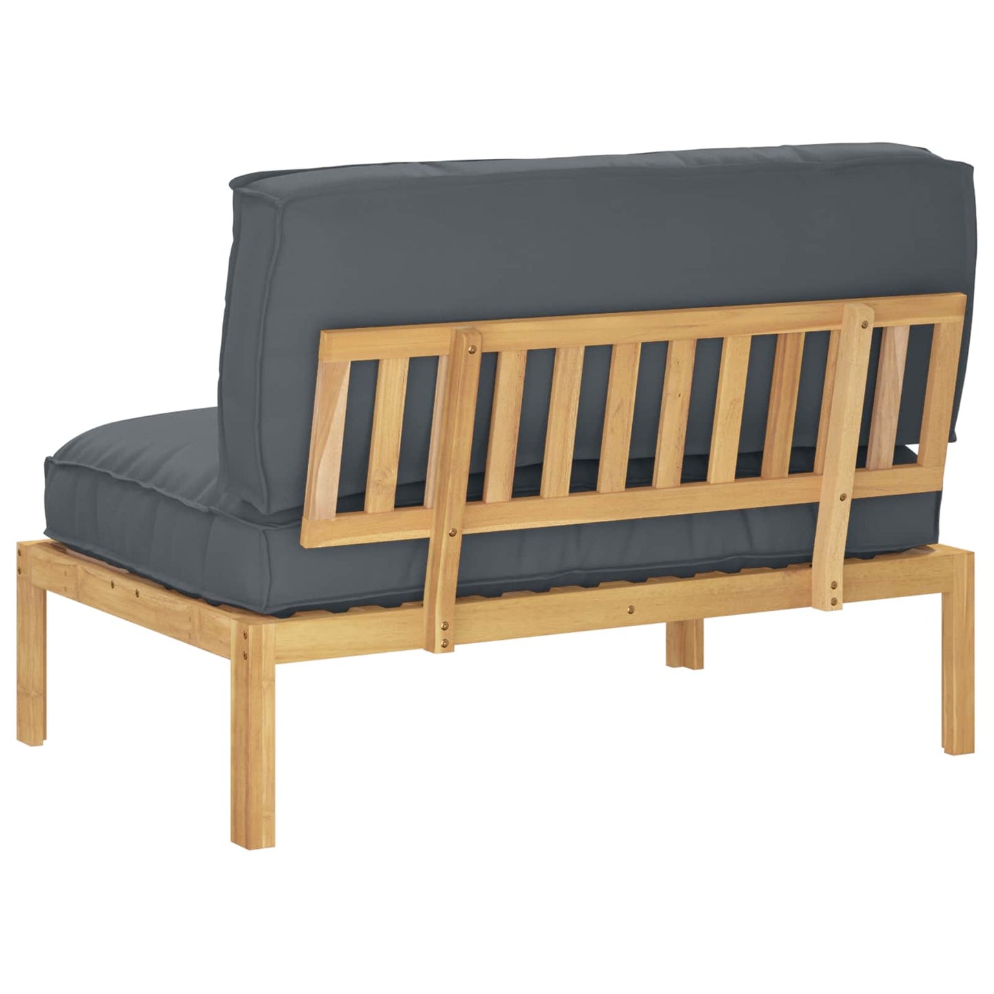 vidaXL Ensemble de canapés Uni anthracite 120 x 92 x 69 cm Bois d'acacia massif