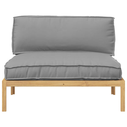 vidaXL Salon de jardin avec coussins Gris uni 120 x 92 x 69 cm Bois d'acacia massif