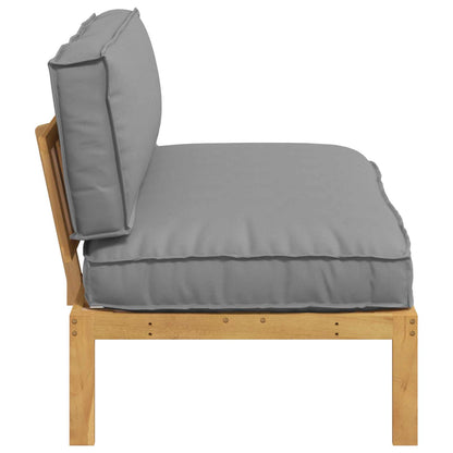 vidaXL Salon de jardin avec coussins Gris uni 120 x 92 x 69 cm Bois d'acacia massif